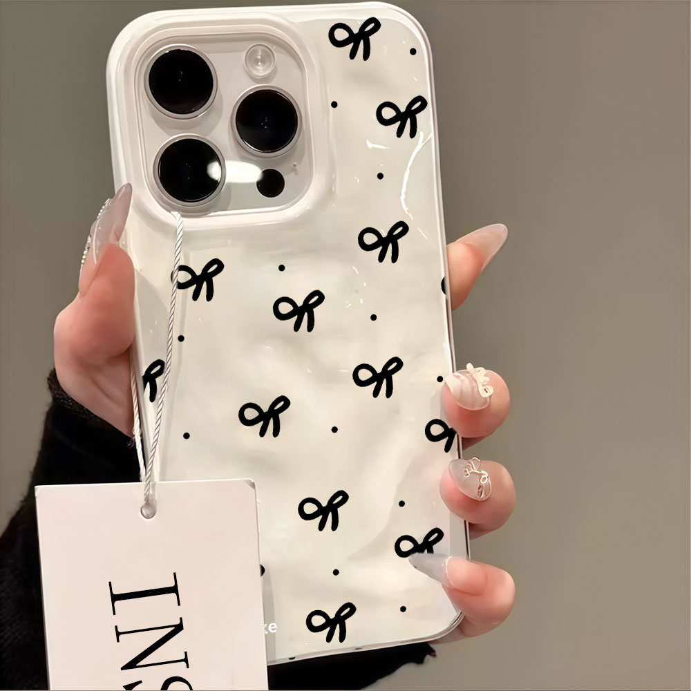 Phone Cases Red - 3D 물결무늬 레드 하트 프린트 아이폰
