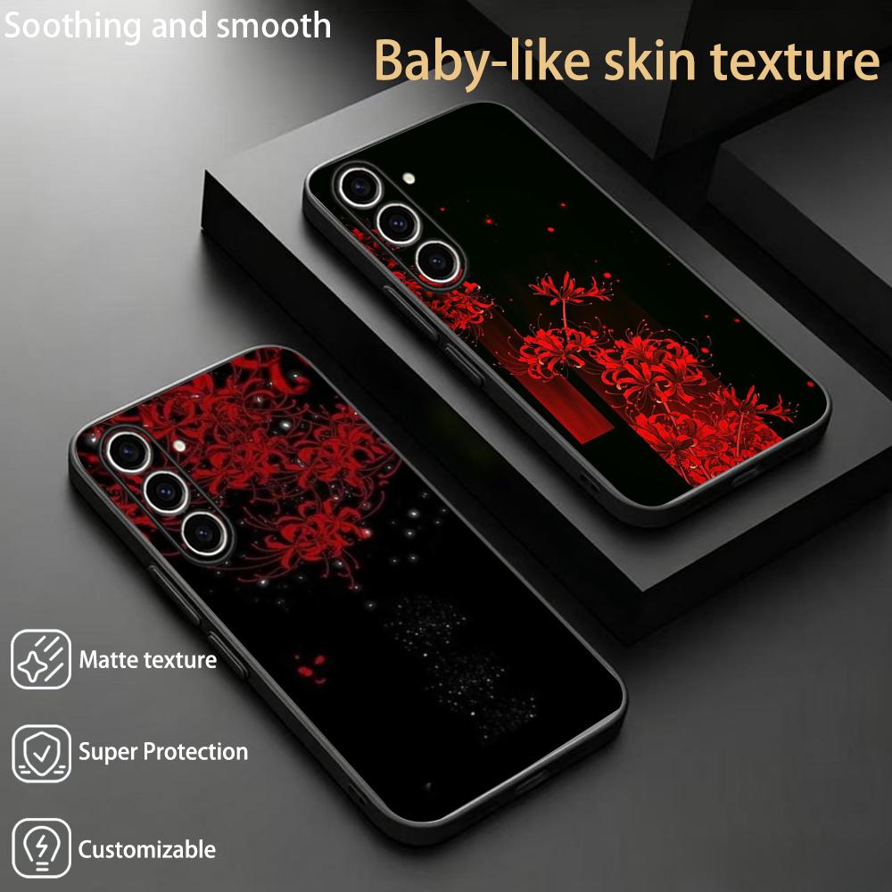 Phone Cases Red - 레드 스파이더 릴리 일본 예술 패션