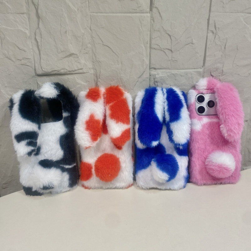 Phone Cases For Iphone 15 - 귀여운 토끼 디자인 폭신한 폰 케이스