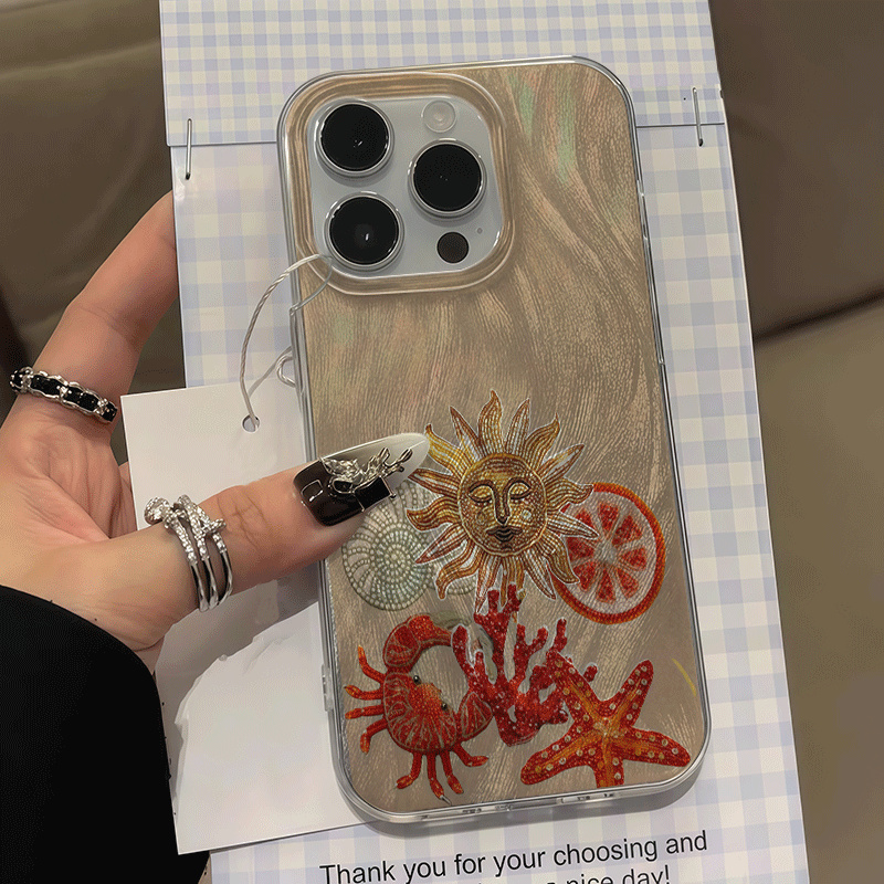 Phone Cases Red - 얼음 질감 바다 붉은 산호 폰