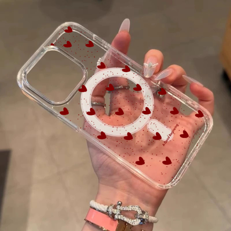 INS 레드 러브 하트 섹시 투명 실리콘 케이스 아이폰 - Phone Cases Red 리뷰 및 가격