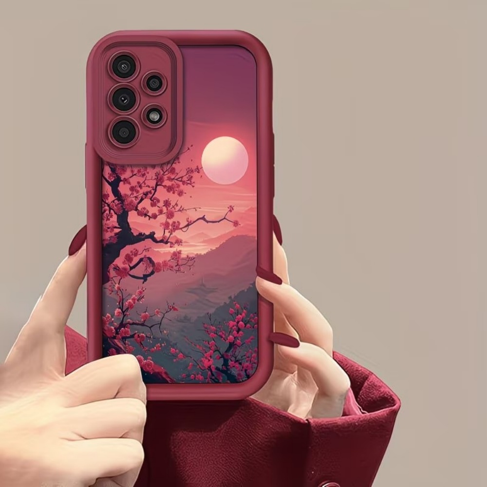 선셋 마운틴 피크 낙하 방지 레드 폰 케이스 삼성 갤럭 - Phone Cases Red 리뷰 및 가격