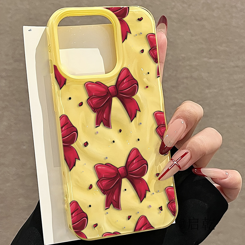 화이트 레드 리본 패턴 아이폰 11 12 13 14 1 - Phone Cases Red 리뷰 및 가격