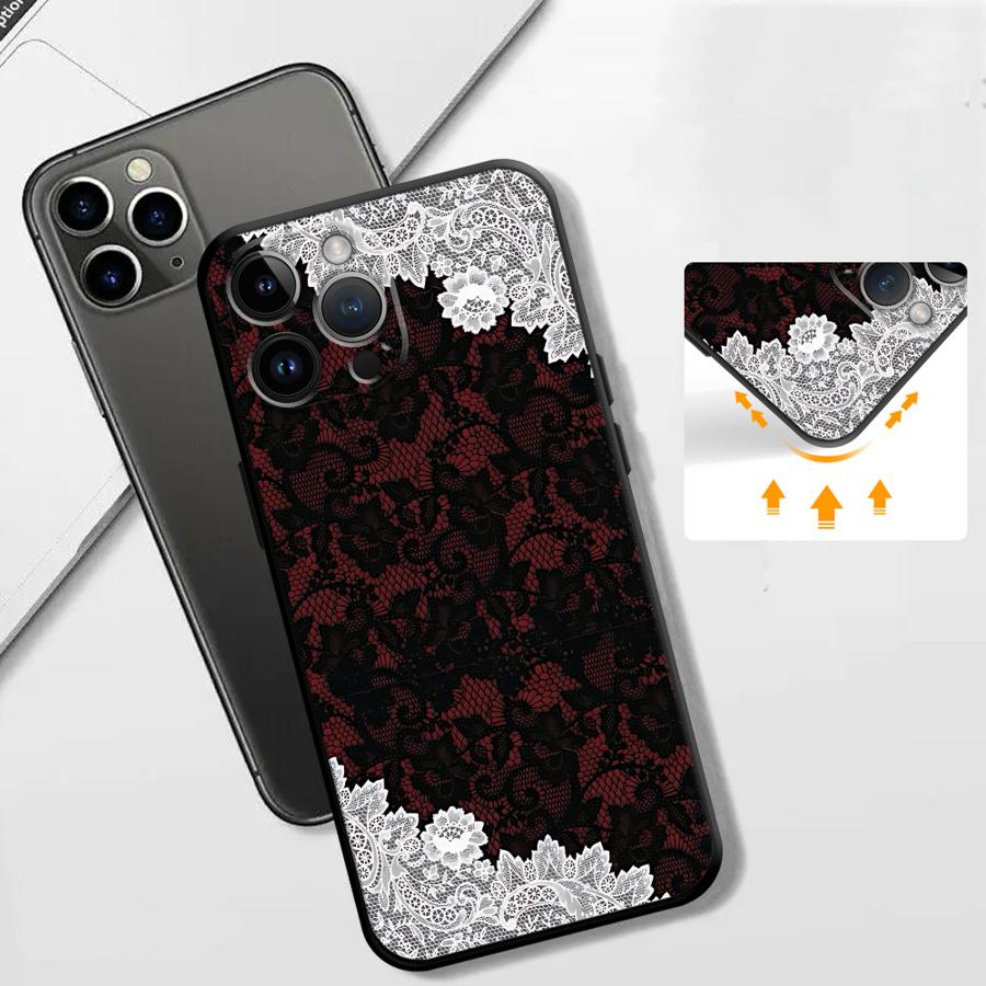 블랙 레드 섹시 레이스 폰 케이스 (애플 아이폰 17  - Phone Cases Red 리뷰 및 가격
