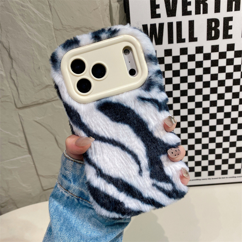 럭셔리 지브라 패턴 플러시 폰 케이스 (아이폰 17 에 - Phone Cases For Iphone 15 리뷰 및 가격