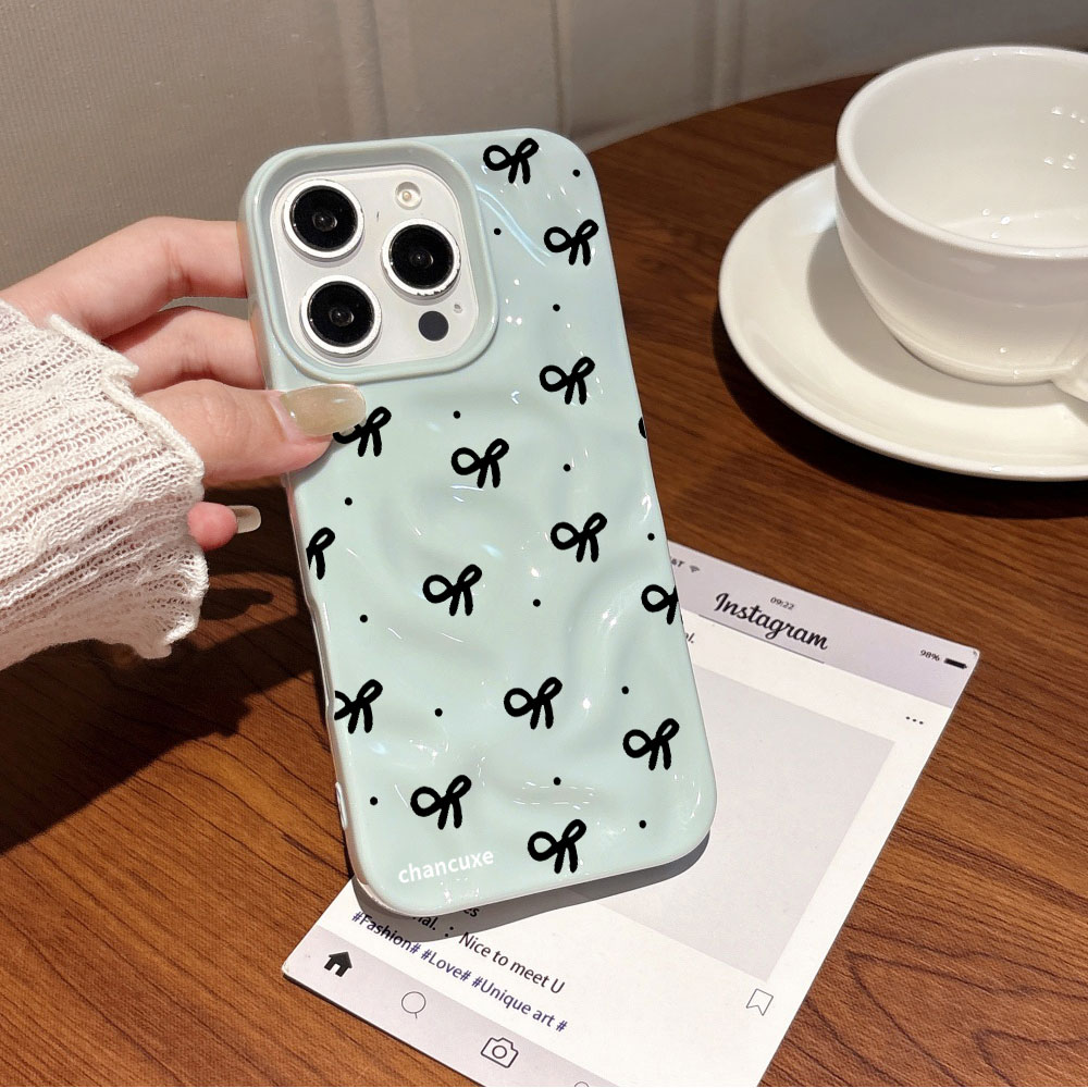 3D 물결무늬 레드 하트 프린트 아이폰 17 16 15 - Phone Cases Red 리뷰 및 가격