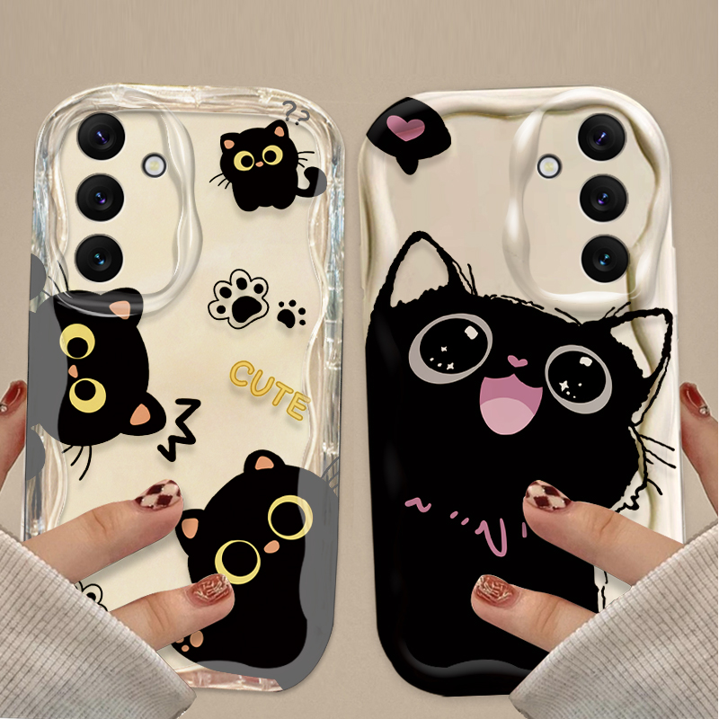 귀여운 큰 눈 검은 고양이 케이스 삼성 갤럭시 A16  - Phone Cases A14 Samsung 리뷰 및 가격