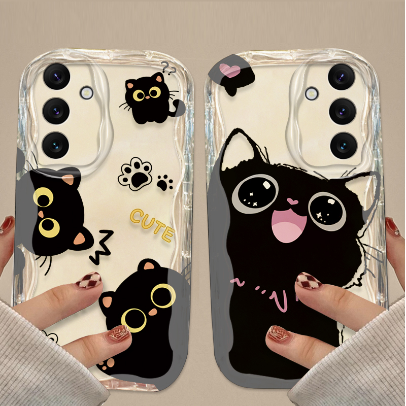 귀여운 큰 눈 검은 고양이 케이스 삼성 갤럭시 A16  - Phone Cases A14 Samsung 리뷰 및 가격