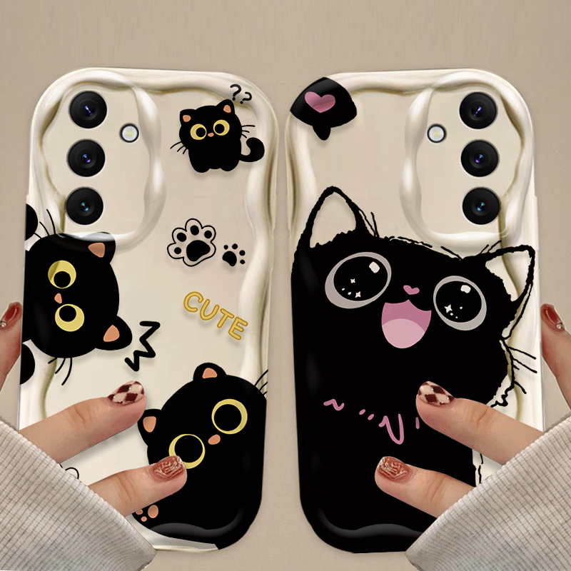 귀여운 큰 눈 검은 고양이 케이스 삼성 갤럭시 A16  - Phone Cases A14 Samsung 리뷰 및 가격