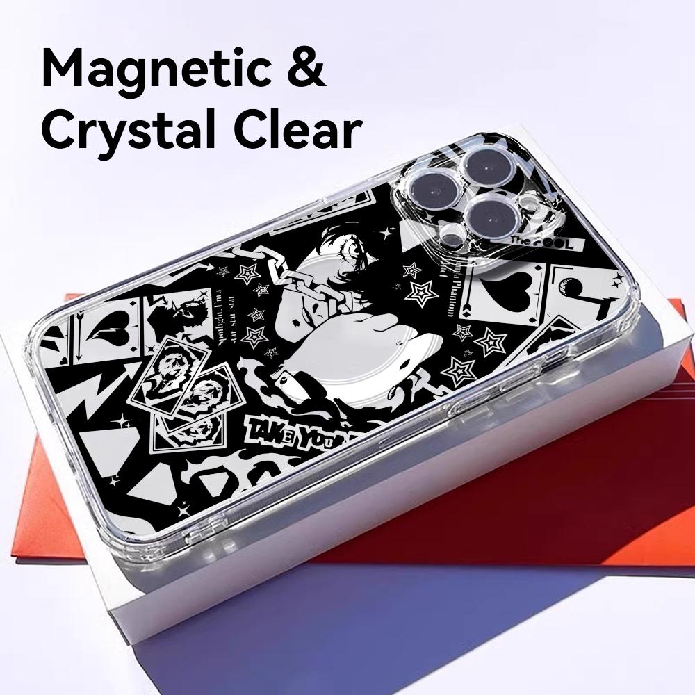 게임 P-페르소나 5 폰 케이스 마그네틱 투명 케이스  - Phone Cases For Iphone 15 리뷰 및 가격