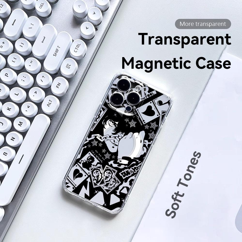 게임 P-페르소나 5 폰 케이스 마그네틱 투명 케이스  - Phone Cases For Iphone 15 리뷰 및 가격