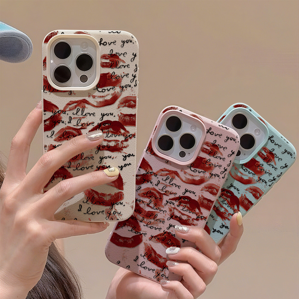 밝은 빨간색 입술 가죽 폰 케이스 아이폰 17 프로 맥 - Phone Cases Red 리뷰 및 가격