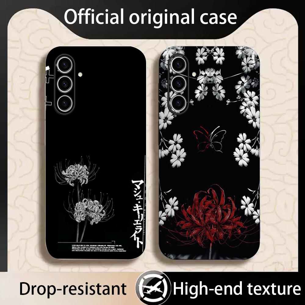 레드 스파이더 릴리 일본 예술 패션 디자인 삼성 갤럭시 - Phone Cases Red 리뷰 및 가격